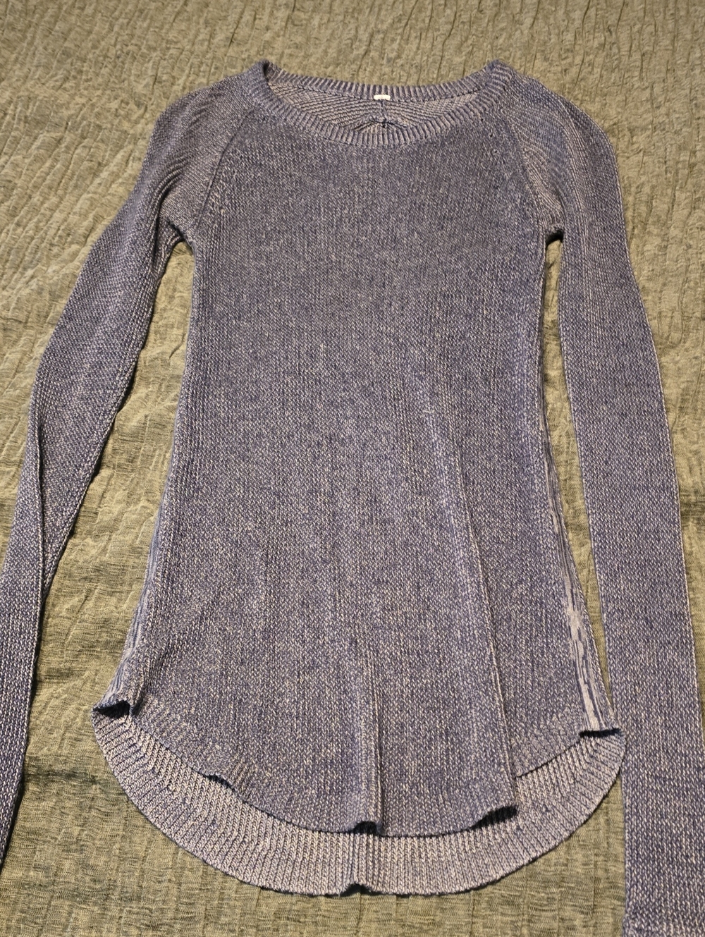 lululemon athletica Heathered Lavender Scoop-Neck Knit Sweater Like Brand New Sm